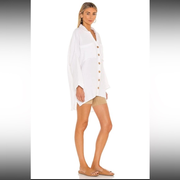 Show Me Your Mumu John’s button down shirt white linen - Picture 7 of 15